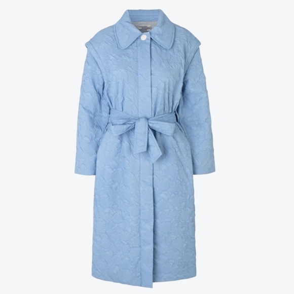 Blue 2 in 1 cozy convertible coat - Picture 4 of 8